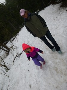 When we arrived in Whistler, we quickly changed into warmer clothes and went for a walk. 