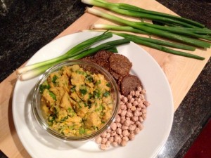 Another Esselstyn inspired meal - Green Onion Hummus