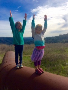 My Girls at the finish! Waiting for me!